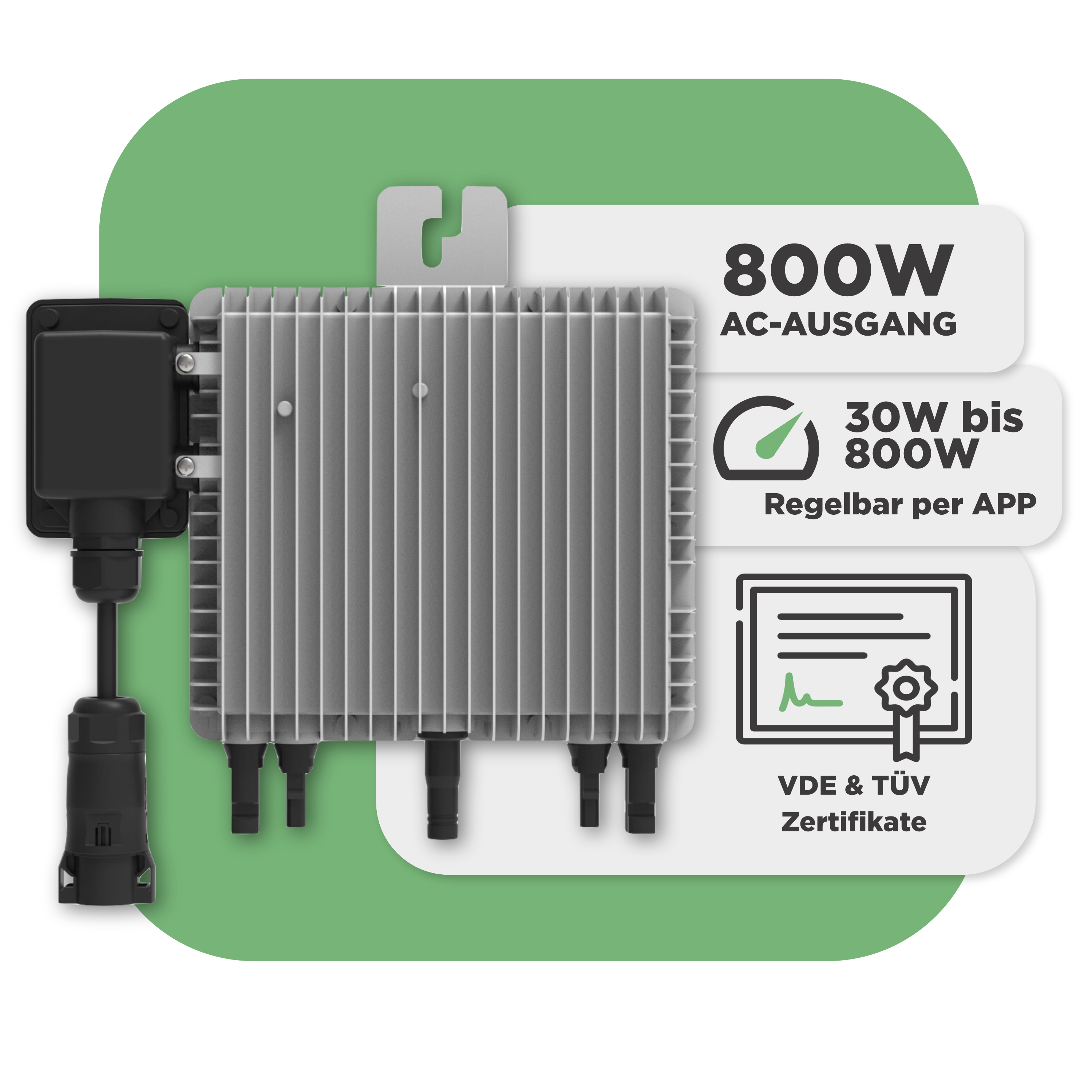 SunLit BK215 - 4.30 kWh — Batteriespeicher für Balkonkraftwerke + Deye SUN-M (800 W) + Shelly 3EM Pro