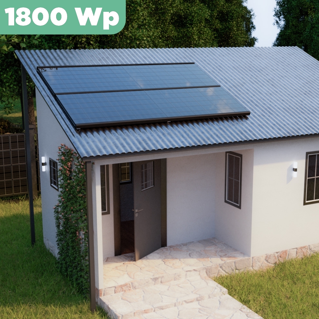 Balkonkraftwerk Trapezblech 1800 Wp — APsystems EZ1-M 800 W / Trina Solar / 450 Wp (Glas-Glas) / Premium Halterung / zwei Reihen quer / 4 Module / 5 m